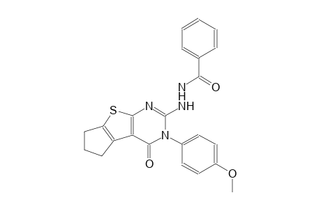 N'-[3-(4-methoxyphenyl)-4-oxo-3,5,6,7-tetrahydro-4H-cyclopenta[4,5]thieno[2,3-d]pyrimidin-2-yl]benzohydrazide