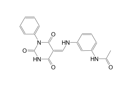 N-(3-{[(Z)-(2,4,6-trioxo-1-phenyltetrahydro-5(2H)-pyrimidinylidene)methyl]amino}phenyl)acetamide