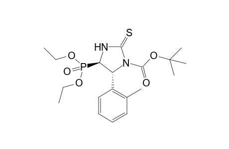 trans-tert-butyl 4-(diethoxyphosphoryl)-2-thioxo-5-o-tolylimidazolidine-1-carboxylate
