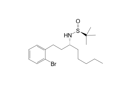 (3R,SS)-N-(tert-Butanesulfinyl)-1-(2-bromophenyl)octan-3-amine