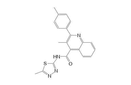 3-methyl-2-(4-methylphenyl)-N-(5-methyl-1,3,4-thiadiazol-2-yl)-4-quinolinecarboxamide