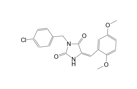 (5E)-3-(4-chlorobenzyl)-5-(2,5-dimethoxybenzylidene)-2,4-imidazolidinedione