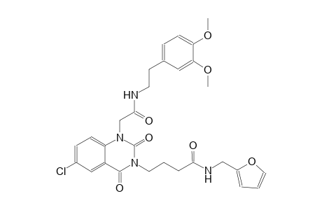 4-(6-chloro-1-(2-{[2-(3,4-dimethoxyphenyl)ethyl]amino}-2-oxoethyl)-2,4-dioxo-1,4-dihydro-3(2H)-quinazolinyl)-N-(2-furylmethyl)butanamide