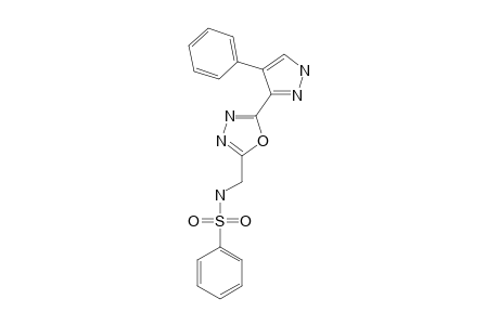2-(PHENYLSULFONYLAMINOMETHYL)-5-(4-PHENYL-1H-PYRAZOL-3-YL)-1,3,4-OXADIAZOLE