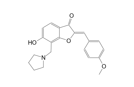 3(2H)-benzofuranone, 6-hydroxy-2-[(4-methoxyphenyl)methylene]-7-(1-pyrrolidinylmethyl)-, (2Z)-