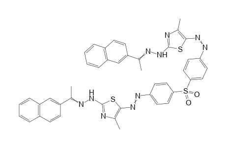 5,5'-((Sulfonylbis(4,1-phenylene))bis(diazene-2,1-diyl))bis(4-methyl-2-(2-(1-(naphthalen-2-yl)ethylidene)hydrazinyl)thiazole)