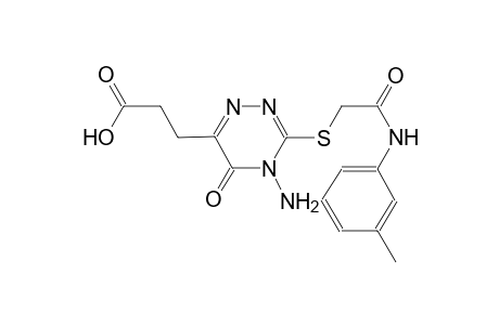 3-[4-amino-3-[2-(3-methylanilino)-2-oxo-ethyl]sulfanyl-5-oxo-1,2,4-triazin-6-yl]propanoic acid