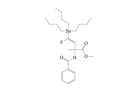 (+/-)-METHYL-N-BENZOYL-ALPHA-(E)-[2'-FLUORO-2'-(TRI-N-BUTYL)-STANNYL]-VINYLALANINATE