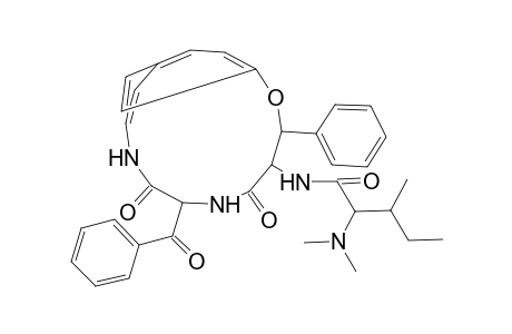 Pentanamide, N-(7-benzoyl-5,8-dioxo-3-phenyl-2-oxa-6,9-diazabicyclo[10.2.2]hexadeca-10,12,14,15-tetraen-4-yl)-2-(dimethylamino)-3-methyl-, [3R-[3R*,4S*(2S*,3R*),7S*]]-