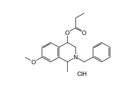 2-BENZYL-7-METHOXY-1-METHYL-1,2,3,4-TETRAHYDRO-4-ISOQUINOLINOL, PROPIONATE (ESTER), HYDROCHLORIDE