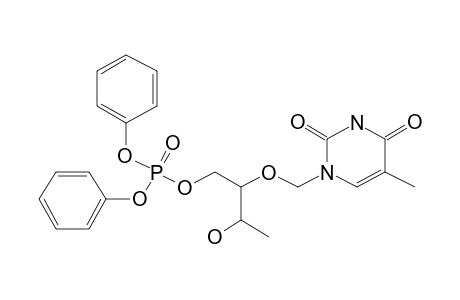 1-[[1',3'S-Dihydroxy-2'R-butoxy]methyl]thymine, 1'-diphenyl phosphate