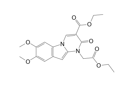 3-carboxy-7,8-dimethoxy-2-oxopyrimido[1,2-a]ondole-1(2H)-acetic acid, diethyl ester