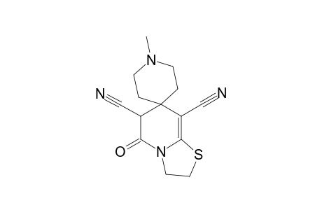 2H-Thiazolo[3,2-a]pyridine-6,8-dicarbonitrile, 3,5,6,7-tetrahydro-5-oxo-7,4'-spiro-(1-methylpiperidine)-