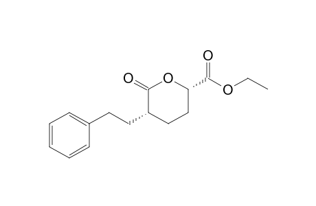 (2S,5S)-6-Oxo-5-phenethyl-tetrahydro-pyran-2-carboxylic acid ethyl ester
