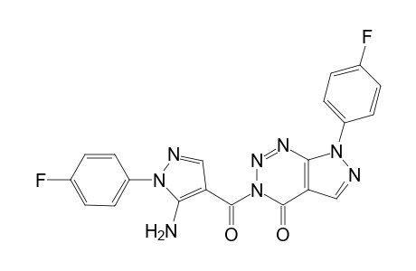 3-[5-Amino-1-(4-fluorophenyl)-1H-pyrazol-4-ylcarbonyl]-7-(4-fluorophenyl)-3,7-dihydro-4H-pyrazolo[3,4-d][1,2,3]triazin-4-one