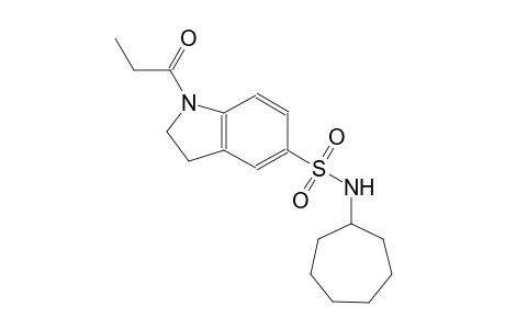 N-cycloheptyl-1-propionyl-5-indolinesulfonamide