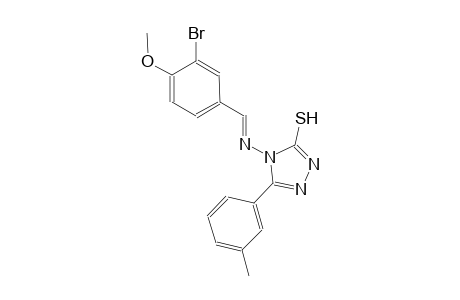4-{[(E)-(3-bromo-4-methoxyphenyl)methylidene]amino}-5-(3-methylphenyl)-4H-1,2,4-triazole-3-thiol