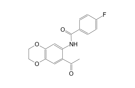 benzamide, N-(7-acetyl-2,3-dihydro-1,4-benzodioxin-6-yl)-4-fluoro-