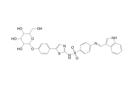 2-(Sulfamoylphenyl)-4'-(imino-3-indolyl)-4-(4''-O-.beta.-D-glucosidoxyphenyl)-thiazole