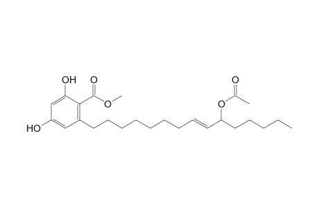 Methyl 2,4-dihydroxy-6-[10'-(acetoxy)-8'-pentadecenyl]-benzoate