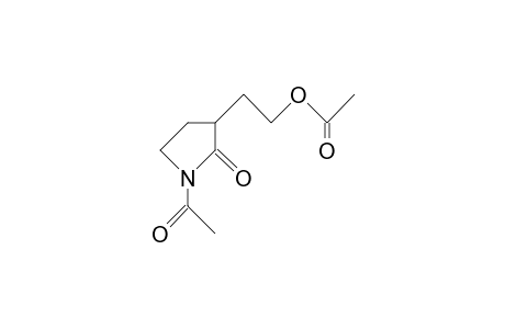 2-Pyrrolidinone, 1-acetyl-3-(2-hydroxyethyl)-, acetate