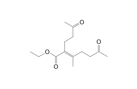 Ethyl (2E)-3-methyl-6-oxo-2-(3-oxobutyl)hept-2-enoate