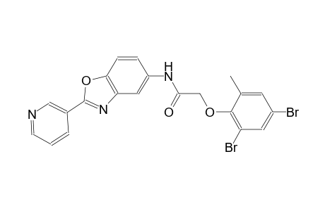 2-(2,4-dibromo-6-methylphenoxy)-N-[2-(3-pyridinyl)-1,3-benzoxazol-5-yl]acetamide