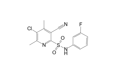 5-Chloro-3-cyano-4,6-dimethyl-pyridine-2-sulfonic acid (3-fluoro-phenyl)-amide