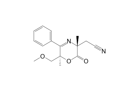 [(3R,6R)-3,6-Dihydro-6-(methoxymethyl)-3,6-dimethyl-2-oxo-5-phenyl-3H-1,4-oxazin-3-yl]acetonitrile