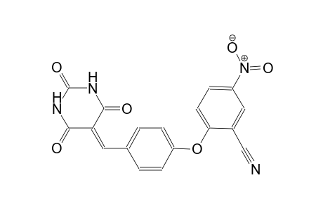 5-nitro-2-{4-[(2,4,6-trioxotetrahydro-5(2H)-pyrimidinylidene)methyl]phenoxy}benzonitrile