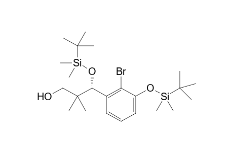(S)-3-(2-Bromo-3-((tert-butyldimethylsilyl)oxy)phenyl)-3-((tert-butyldimethylsilyl)oxy)-2,2-dimethylpropan-1-ol