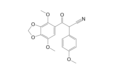 2-(4-Methoxyphenyl)-3-oxo-3-(2,5-dimethoxy-3,4-methylenedioxyphenyl)propanenitrile