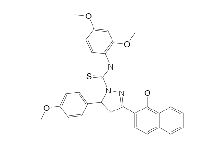 N-(2,4-DIMETHOXYPHENYL)-3-(1-HYDROXY-NAPHTHALEN-2-YL)-5-(4-METHOXYPHENYL)-PYRAZOLINE-1-CARBOTHIOAMIDE