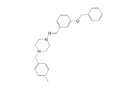 N-{(E)-[3-(benzyloxy)phenyl]methylidene}-4-(4-methylbenzyl)-1-piperazinamine