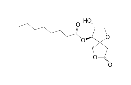 (+)-(3R,4S,5R)-4-(Octanoyloxy)-3-hydroxy-1,7-dioxaspiro[4.4]nonan-8-one (Secosyrin 2)