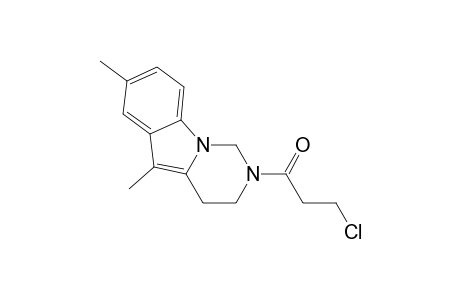 2-(3-Chloropropionyl)-5,7-dimethyl-1,2,3,4-tetrahydropyrimido(1,6-a)indole
