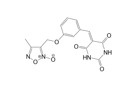 Pyrimidine-2,4,6-trione, hexahydro-5-[3-(4-methyl-1,2,5-oxadiazol-4-yl-2-oxide)methoxy]benzylidene-