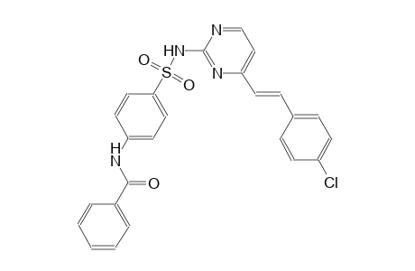 N-{4-[({4-[(E)-2-(4-chlorophenyl)ethenyl]-2-pyrimidinyl}amino)sulfonyl]phenyl}benzamide