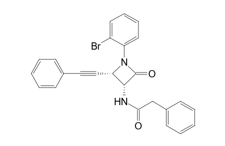 Benzeneacetamide, N-[1-(2-bromophenyl)-2-oxo-4-(phenylethynyl)-3-azetidinyl]-, cis-
