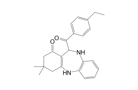 3,3-Dimethyl-11-(p-ethylbenzoyl)-2,3,4,5,10,11-hexahydro-1H-dibenzo[b,e][1,4]diazepin-1-one