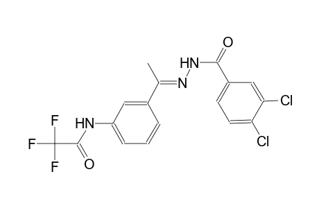 N-{3-[(1E)-N-(3,4-dichlorobenzoyl)ethanehydrazonoyl]phenyl}-2,2,2-trifluoroacetamide