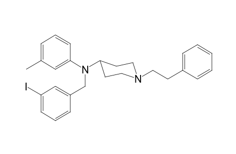 N-(3-Iodobenzyl)-N-(3-methylphenyl)-1-(2-phenylethyl)piperidin-4-amine