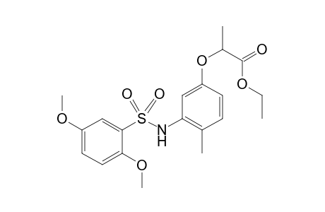 Propanoic acid, 2-[3-(2,5-dimethoxyphenylsulfonylamino)-4-methylphenoxy]-, ethyl ester