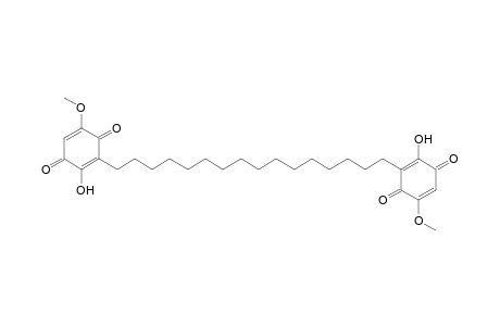2-Hydroxy-3-[16-(2-hydroxy-3,6-diketo-5-methoxy-cyclohexa-1,4-dien-1-yl)hexadecyl]-5-methoxy-p-benzoquinone