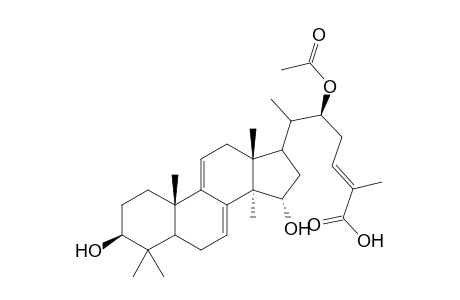 22.beta.-Acetoxy-3.beta.,15.alpha.-dihydroxylanosta-7,9(11),24-trien-26-oic Acid