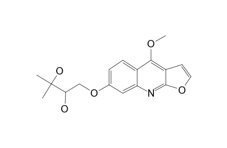 7-(2,3-Dihydroxy-3-methylbutoxy)-4-methoxyfuro[2,3-B]quinoline