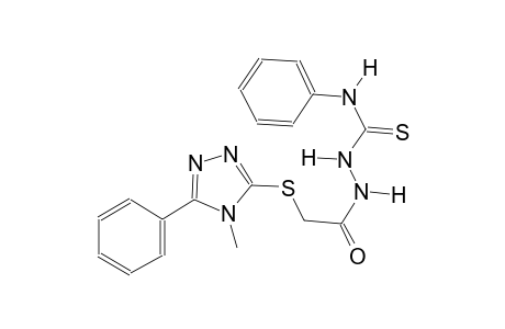 2-{[(4-methyl-5-phenyl-4H-1,2,4-triazol-3-yl)sulfanyl]acetyl}-N-phenylhydrazinecarbothioamide