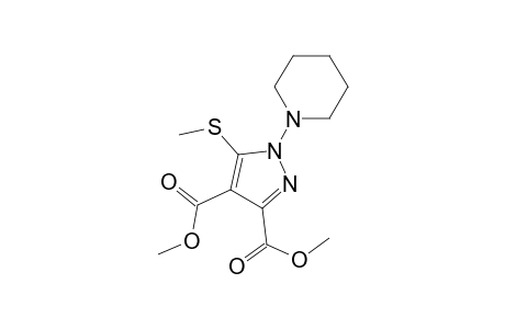 1H-Pyrazole-3,4-dicarboxylic acid, 5-(methylthio)-1-(1-piperidinyl)-, dimethyl ester