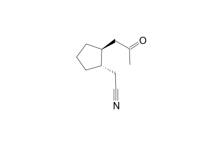 (trans)-2-[2'-(2"-Oxopropyl)cyclopentyl]-ethanenitrile