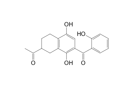 Ethanone, 1-[1,2,3,4-tetrahydro-5,8-dihydroxy-7-(2-hydroxybenzoyl)-2-naphthalen yl]-